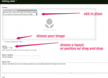 Screenshot of slide editing interface