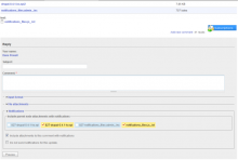 Notifications files interface for comments