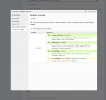 Screenshot of Content Analysis