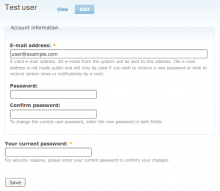 Password change confirm screenshot