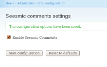 Seesmic comment settings