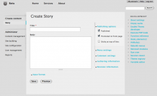 Create content page