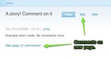 How talk module changes a node