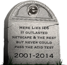 Image courtesy of: http://www.ie6death.com