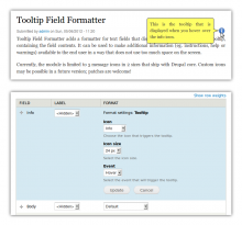 Tooltip Field Formatter screenshots