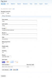 Webform Pay