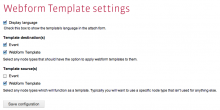 Webform template settings