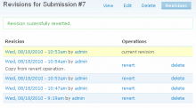 Webform Revisions screenshot