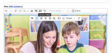A CKEditor with an embedded image