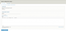 Email configuration page