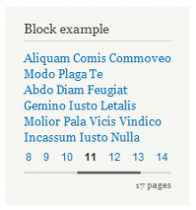 Block with scroll pager