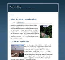 A single page view of the barlow theme on my blog.