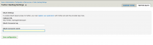 Twitter Hashtag Settings Page (I)