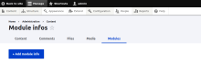 Content - Modules tab