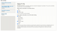 Embed Media configuration (before)