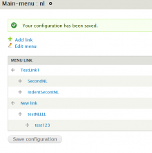 i18N Menu overview admin