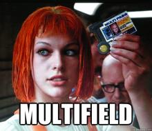 An unhelpful shot from the movie "Fifth Element" of Leeloo saying "Multifield"
