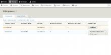 Screenshot of the AWS SQS API admin page