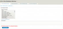 All in One Database Backup Drupal8