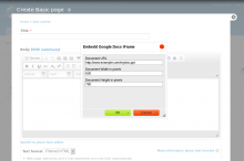 CkEditor Plugin: Google Doc embedded iframe