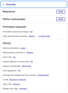 Option in Others seccionts