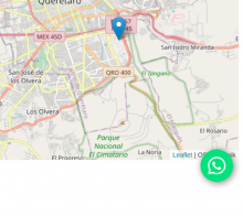 Floating button over a map