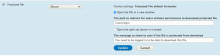 Protected file formatter settings
