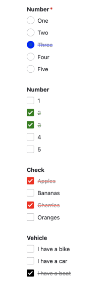 Strikethrough Options