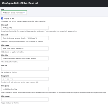 Link configuration