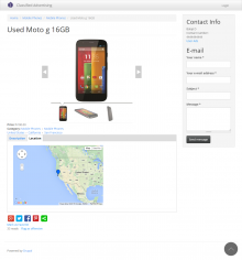 Classifieds Ad view page