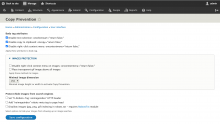 Copy Prevention Settings