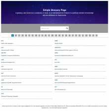 Simple Glossary Frontend View