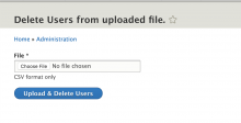 Delete Users using CSV file