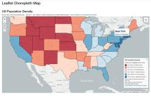 Drupal Leaflet Choropleth module - US States Population Density