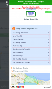 Panelin sitenizde görünüş şekli