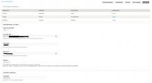 Settings page