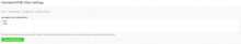 Extended HTML Filter Settings
