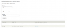 Filter field list form
