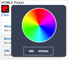 HTML5 Colorpicker - Field