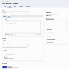 Inline translation of an article node