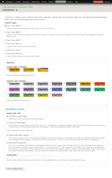 LiveInternet module admin interface