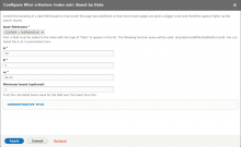 views field settings modal window