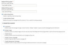 Mailjet API Settings