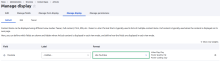 Manage display section