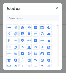 fontawesome iconpicker popup