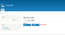  My first node First Site