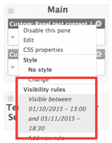 Example schedule rule
