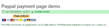 Paypal single payment page