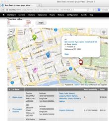 Bing map via Leaflet showing markers with font icons