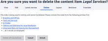 Detected referenced linkit links (prevent broken links , disable delete button)